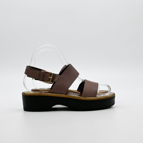 MARNI Twin Strap Slingback Platform Sandal Grey - Picture 2 of 7